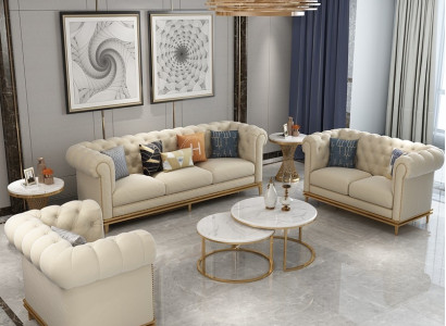 Sofagarnitur 321 Sitzer Set Design Sofa Polster Couchen Couch Modern Luxus Neu