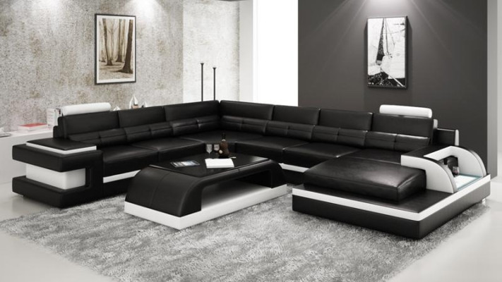 Ecksofa couch sofa led wohnlandschaft polster garnitur usb beleuchtet garnitur
