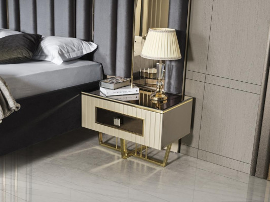 Nachttisch Möbel Beistelltisch Schlafzimmer Einrichtung Design Luxus Italien neu