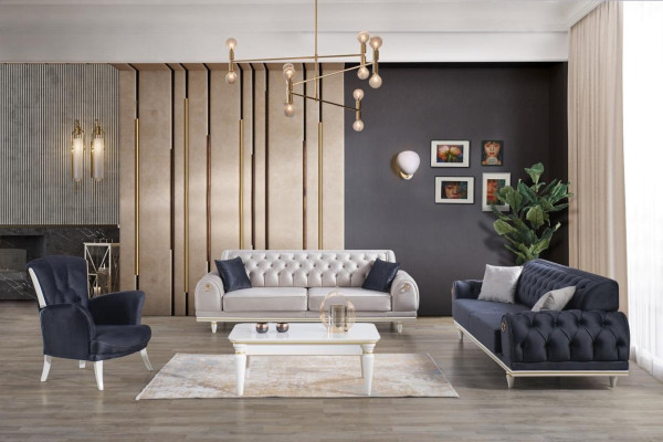 Sessel 1-Sitzer mit Textil Polsterung Luxus Design Sessel für Wohnzimmer