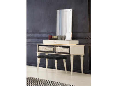 Schminktisch Weiß Frisiertisch Luxus Konsole Kommode Holz modernes Design