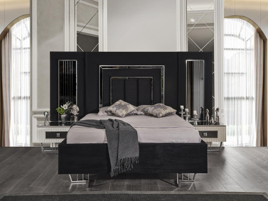 Schlafzimmer Bett 2x Nachttische Luxus Betten Set Komplett Design Möbel 3tlg