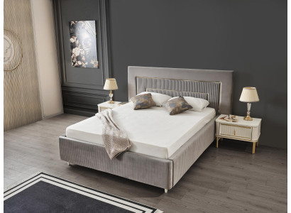 Schlafzimmer Bett 2x Nachttische Luxus Betten Set Komplett Design Möbel 3tlg.