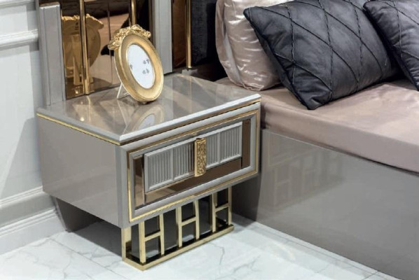 Schlafzimmer Bett Nachttisch Kleiderschrank Kommode Holz Set 5tlg.
