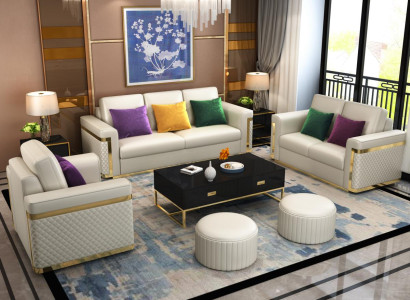 Sofagarnitur 3+1 Sitzer Sofas Couch Polster Garnitur Klassische Couchen
