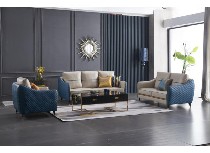Design Klassiker Chesterfield Big xxl 3 Sitzer Couch Leder Textil Sofas