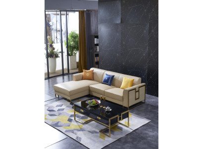 Luxus Design Eck Sofa Couch Polster Sitz Leder Garnitur Wohn Landschaft Italien