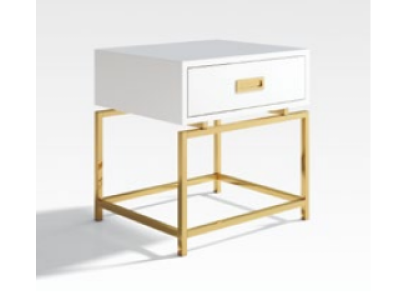 Nachttisch Nachtschrank Kommode Deko Beistelltisch Konsole Hochglanz Gold