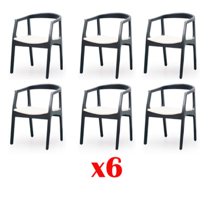 Esszimmer Stuhl Garnitur Sessel Neu Set Polster Design 6 Stühle Gruppe