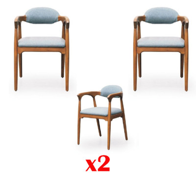 Garnitur Esszimmerstuhl Set 2X Stühle italienischer Stil Luxus Möbel