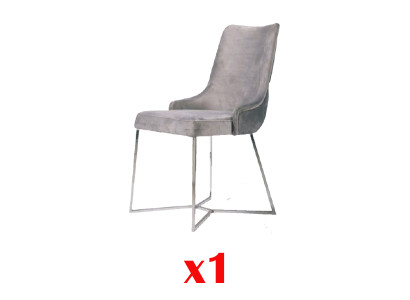 1x Stuhl Stühle Polster Textil Modern Designer Sessel luxus Ess Zimmer
