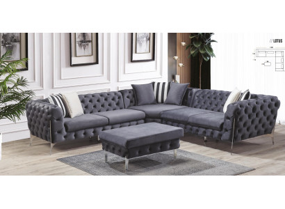 Ecksofa Couch Eckgarnitur Couchen Sofa Chesterfield Wohnlandschaft