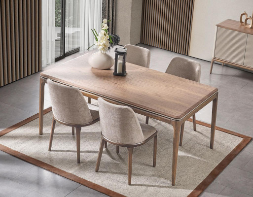 Komplett Set Esstisch 4 Stühle Esszimmer Set Ess Gruppe Holz Tisch Tische 5tlg