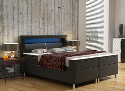 Boxspringbett Box Hotel Bett mit Visco & Matratze Lederbett Betten Doppelbett