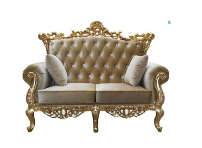 Zweisitzer Chesterfield Thron Sofa Königlicher Polster Samt 2 Sitzer Antik Stil