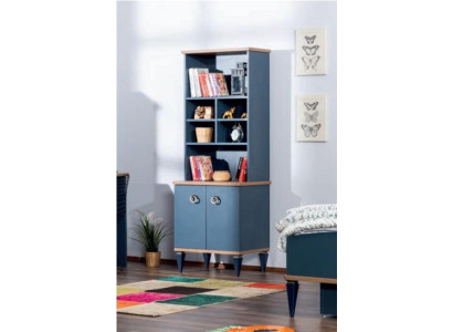 Bücherregal Blau Jugendzimmer Möbel Bücherschrank Modern Kinderzimmer Neu