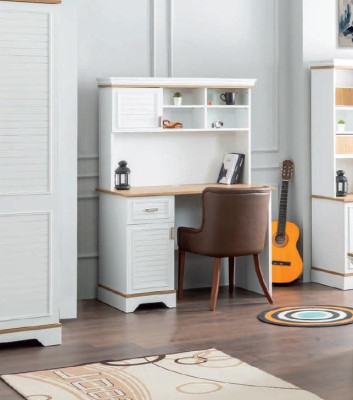 Schreibtisch Weiß Holz Jugend Schlafzimmer Kinderzimmer Möbel Design Tisch Weiß