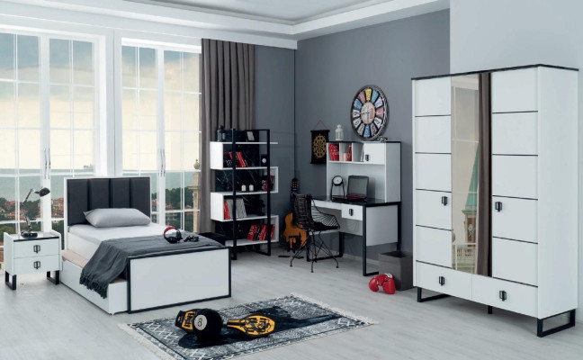 Design Kleiderschrank Loft Schlafzimmer Schränke Schrank Möbel Holz Grau Luxus