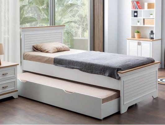 Landhaus Schlafzimmer Set Weiß Bett Nachttisch Elegante Möbel Schrank Holz Tisch