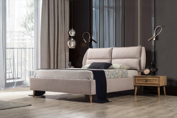 Luxus Schlafzimmer Set Bett + 2x Nachttische Modernes Design Elegant Komplett