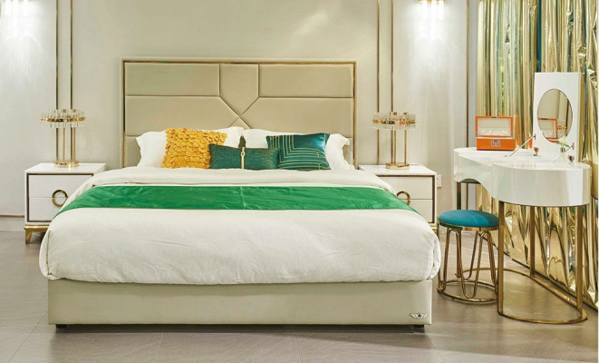 Luxus Design Ehe Polster Bett Schlafzimmer Möbel Leder Betten Doppel