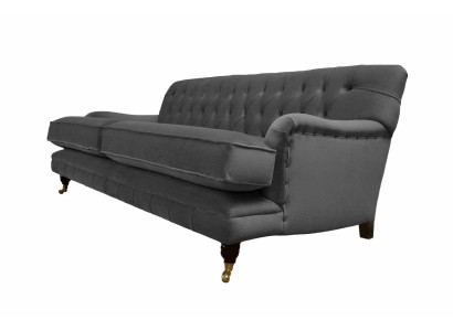 Designer Sofa 3 Sitzer Modern Couch Polster Grau Sofas Designsofa