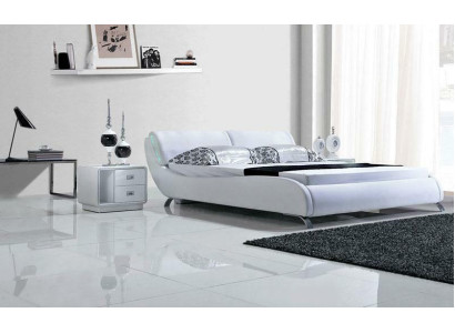 Designer Bett Betten Ehebett Doppelbett Schlafzimmer Polsterbett Lederbett