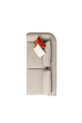 Bequemes 5-Sitzer Sofa in schlichtem Beige und modernem Design