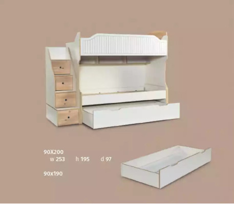 Etagenbett Kinderbett Hochbett Doppelstockbett Kinderzimmer Weiß Bett