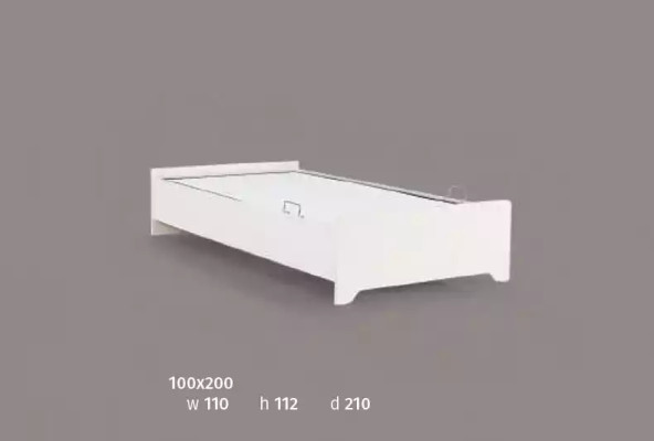 Bett Weiß Schlafzimmer Kinderzimmer Betten Holz Holzbett 100x200cm