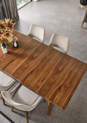 Essgruppe Esszimmer Esstisch Garnitur Luxus Stühle Essecke 5tlg Braun