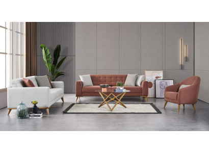 Wohnzimmer set Stilvoll Sofagarnitur 3+3+1 Sitzer Luxus Couchen Sofa Möbel