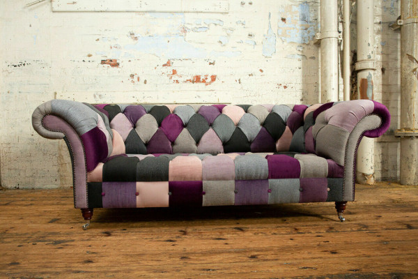 Design 3-Sitzer Polstersofa Couch Textil Clubsofa Luxus Sitzmöbel