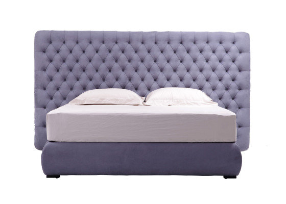 Bett Polster Design Luxus Doppel Hotel Betten Zimmer Chesterfield Grau Samt Neu