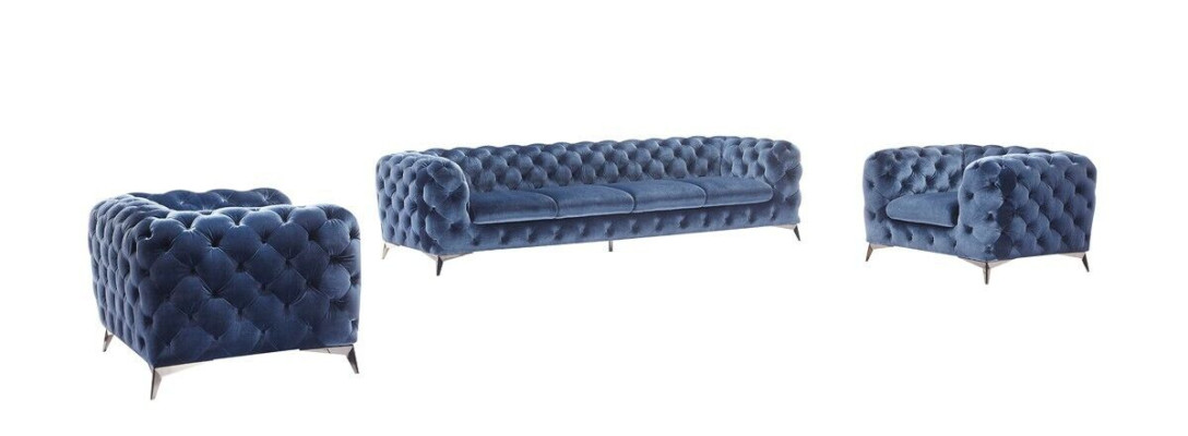 Italienische Sofa 2x Einsitzer Couch Set Polster Set Chesterfield Neu 1+1 Sitzer