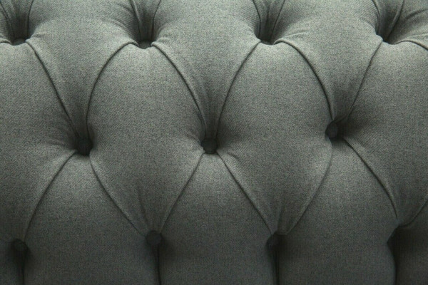 Design Chesterfield Sofa 4-Sitzer Grau Couch Polster Leder Sofas Wohnzimmer Neu