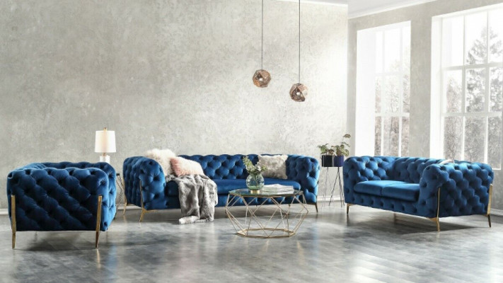 Sofa Couch Polster XXL Big Garnitur designer Couchen Chesterfield Textil 3+2+2