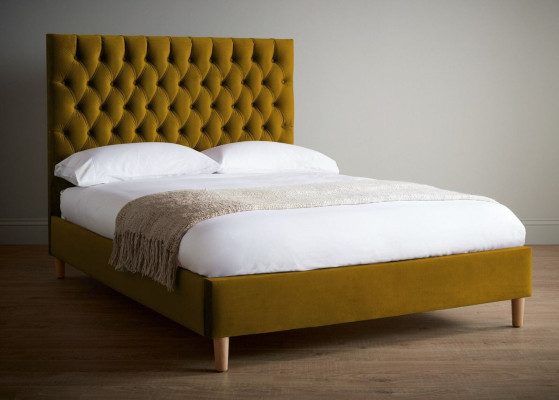 Senfes Chesterfield Doppelbett Hohes Kopfteil Designer Bett