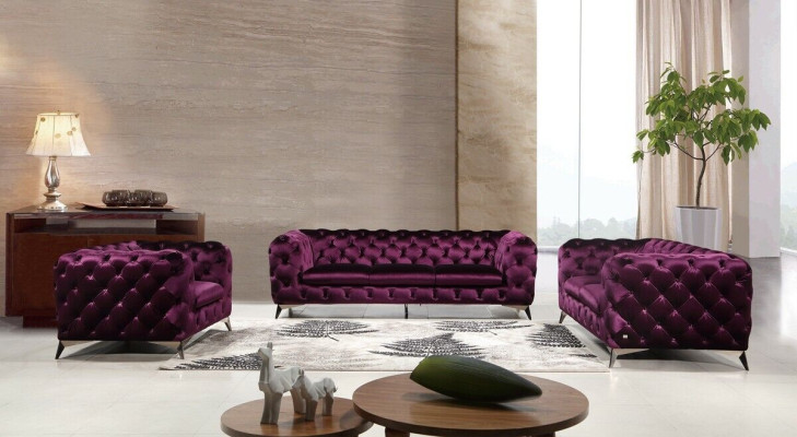 Sofa Chesterfield Couch Polster XXL Big Garnitur Textil 3+2+1 designer Couchen