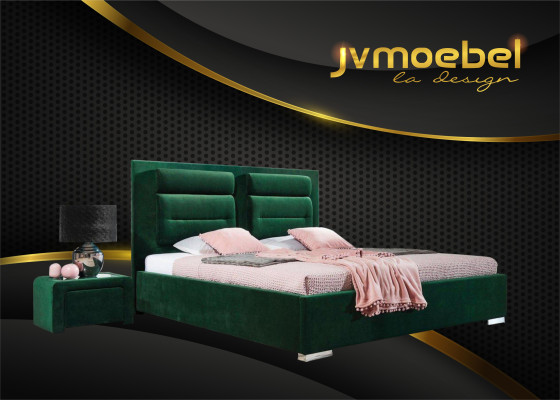 Luxus Boxspring Bett Doppel Design Stoff Hotel Grüne Betten Schlafzimmer Möbel