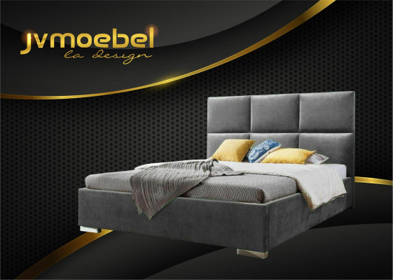 Moderne Schlafzimmer Betten Textil Bett Stoff Chesterfield 180x200 Doppelbett
