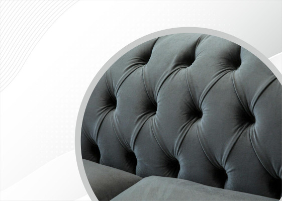 Chesterfield Textil Sofa 2 Sitzer Luxus Sofa Polster Sofas Design Stoffsofas Neu