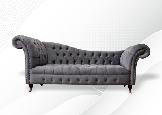Lounge Sofa Wohnzimmer Stoff Couchen Chaiselounge Chesterfield Sitzpolster Neu