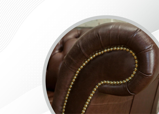 Chesterfield Samt Designer Sofa 2 Sitzer Couch Textil Leder Garnitur Braun Neu