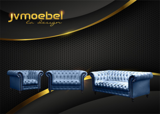 Modernes Designer Set 31 Sitzer Chesterfield Sofas Wohnzimmer Set