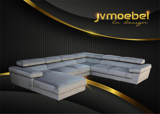 Ecksofa U Form Wohnlandschaft Polsterecke Textil Eckgarnitur Sofas Couchen Neu