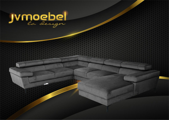 Ecksofa U Form Wohnlandschaft Polsterecke Textil Eckgarnitur Sofas Couchen Neu