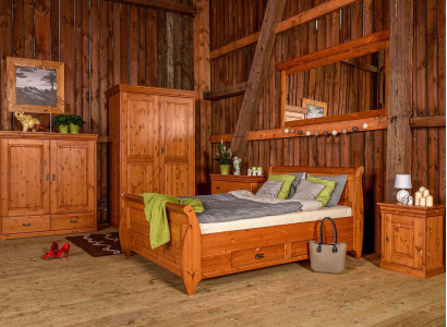 Design Luxus Doppel Hotel Betten Schlafzimmer Holz 180x200cm Bett Polster