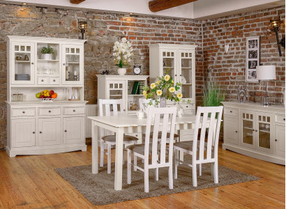Anrichte Vitrine Buffet Schrank Design Landhaus Möbel Italienischer Stil Luxus