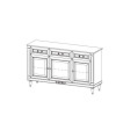 Klassische Kommode Vitrine Kommoden Vitrinenschrank Kommodenschrank FL-K3
